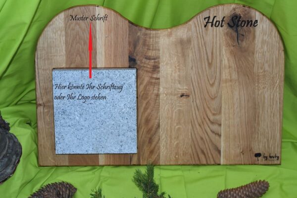 Heisser Stein Set aus Eichenholz